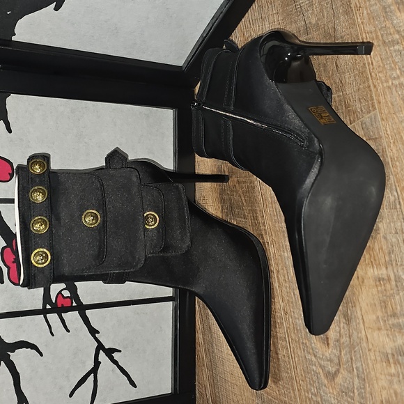 Jeffrey Campbell Elegant Pointed Toe Black Stiletto Zippered Heels Size 8.5 - Picture 15 of 16